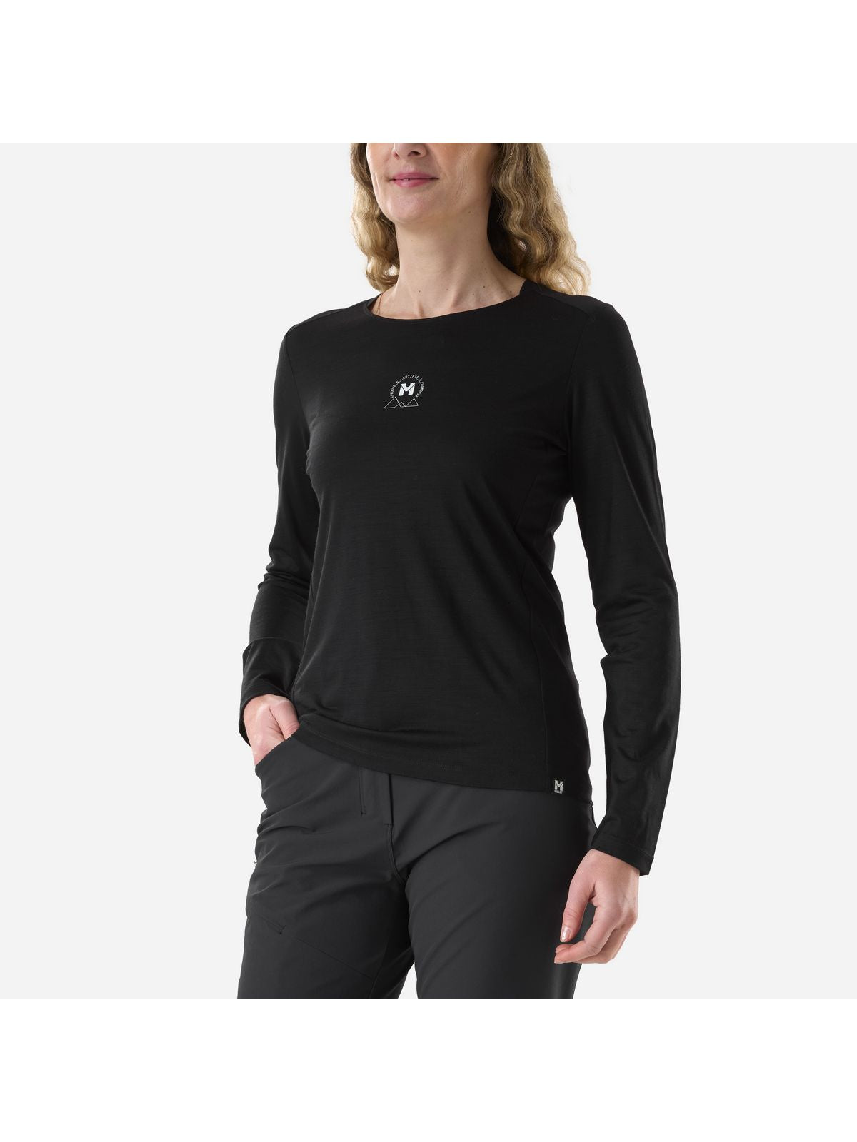Koszulka damska MILLET W Ubic Wool Ts Ls W czarna