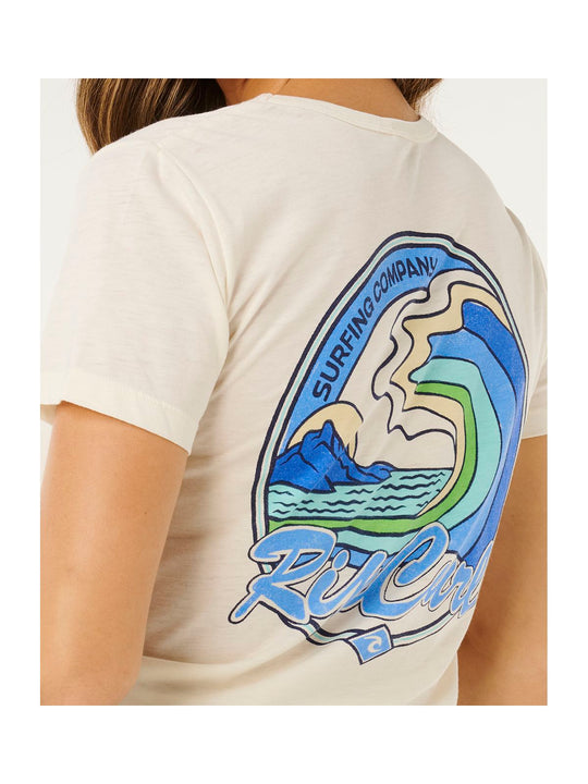 Koszulka damska RIP CURL Layday Standard Tee beżowa
