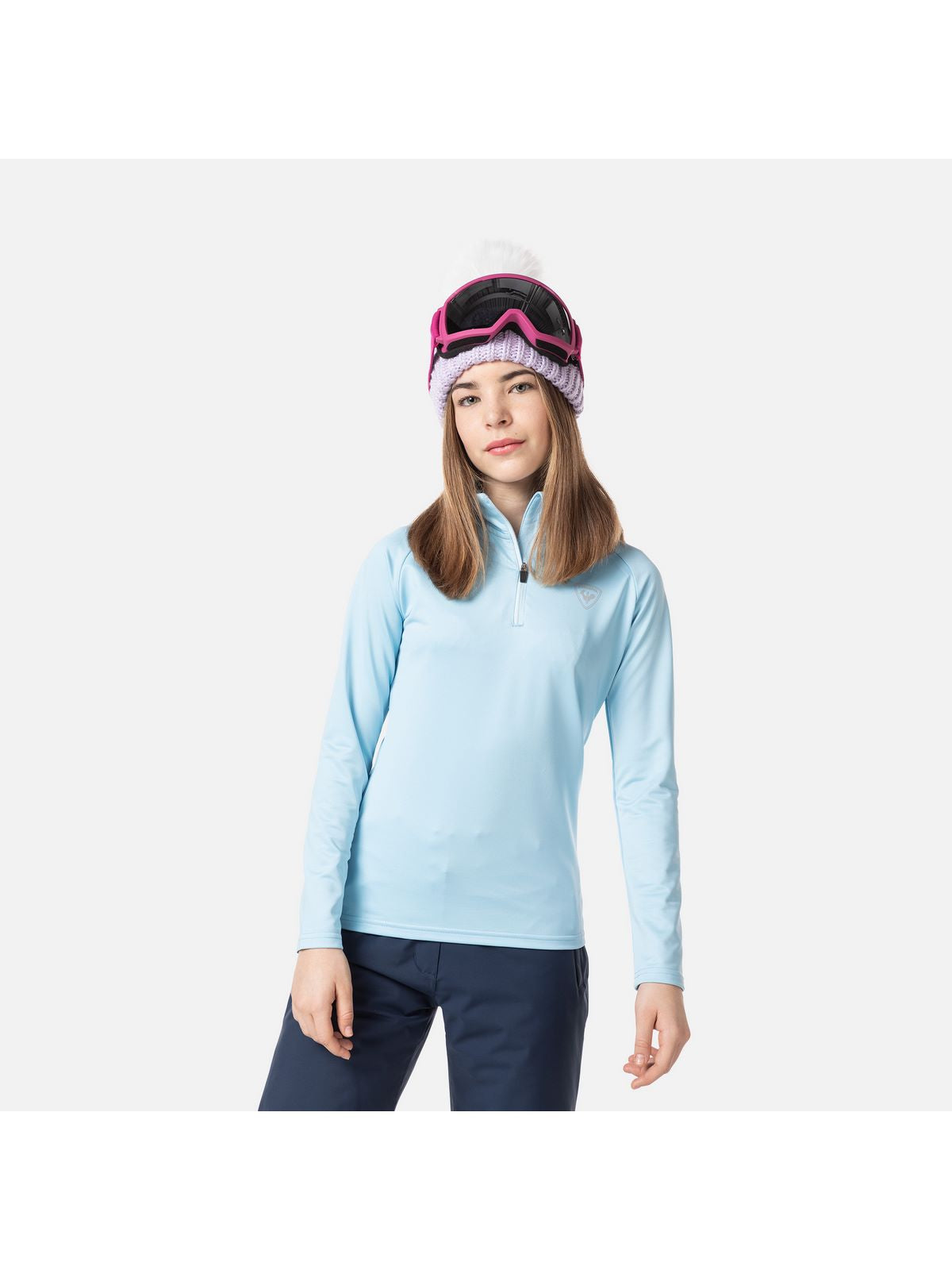 Bluza Rossignol Girl 1/2 Zip Warm Stretch niebieski