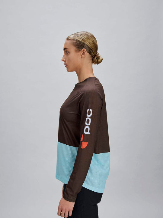 Koszulka rowerowa damska POC W's Motion Air L/S Jersey brązowa
