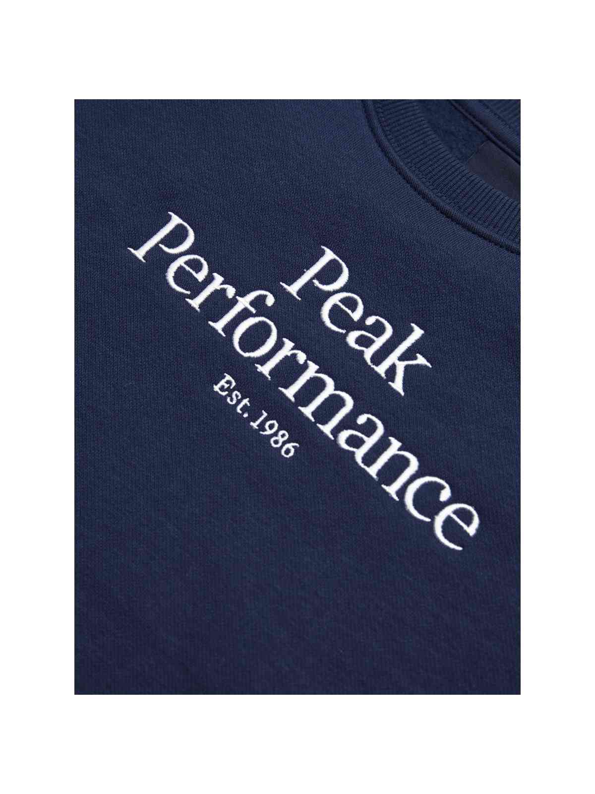 Bluza Peak Performance Jr Original Crew niebieski