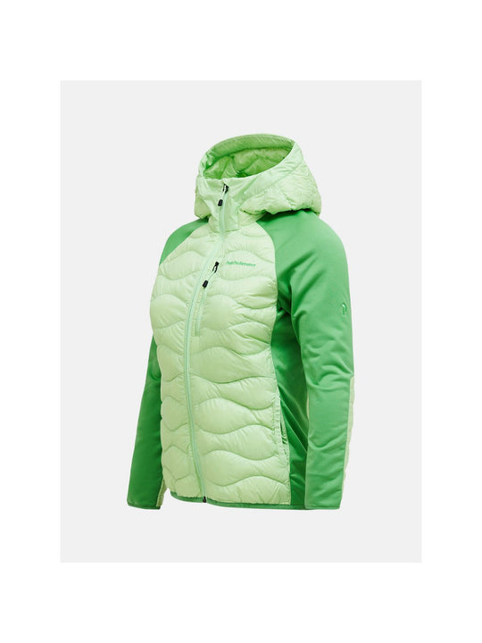Kurtka puchowa damska PEAK PERFORMANCE Helium Down Hybrid Hood Women zielony

