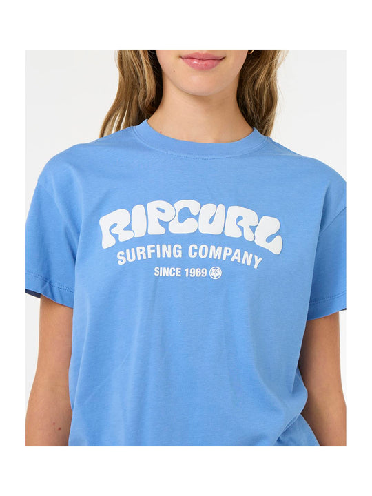 Koszulka RIP CURL SURF PUFF RELAXED TEE- GIRL niebieska
