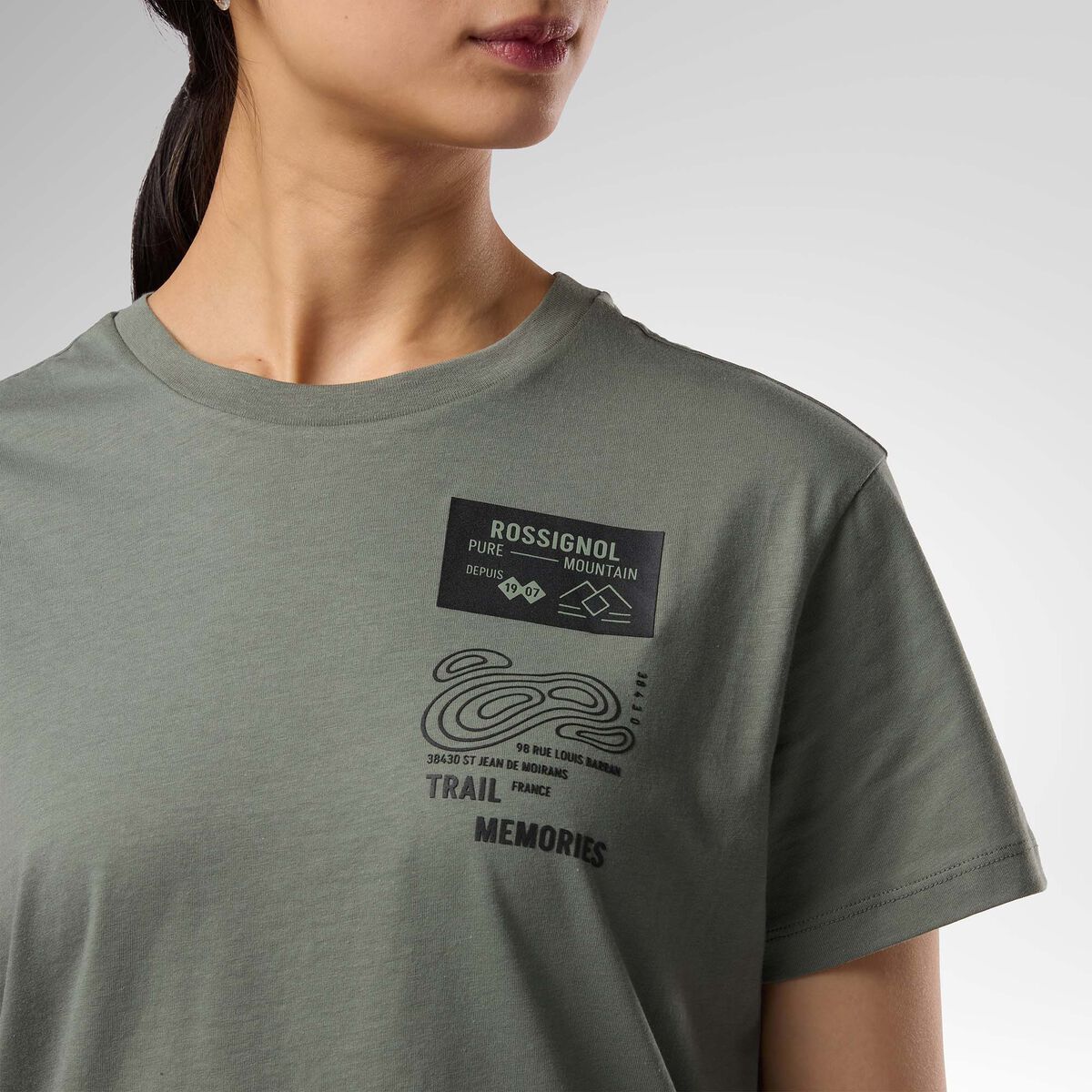 Koszulka damska ROSSIGNOL W Graphic Waterfall Tee zielona