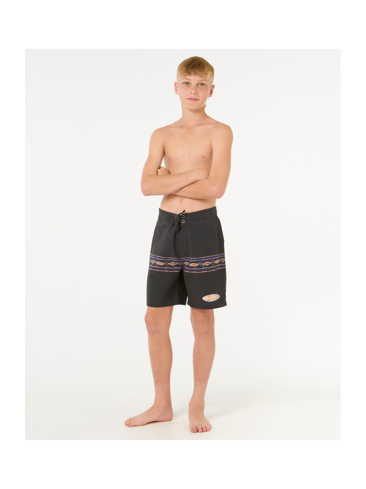 Szorty kąpielowe chłopięce RIP CURL Mirage Raw Energy Geo - Boy czarne