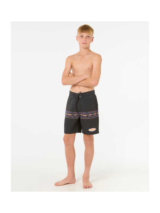Szorty kąpielowe chłopięce RIP CURL Mirage Raw Energy Geo - Boy czarne
