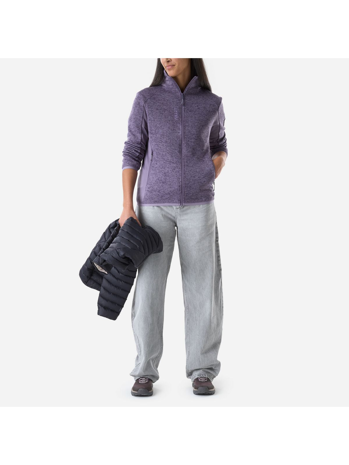 Bluza damska MILLET W Chamonix Knit Jkt W fioletowa