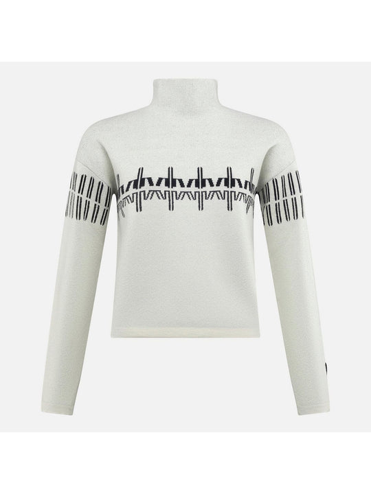 Sweter damski ROSSIGNOL W PATTERNED TN SWEATER biały
