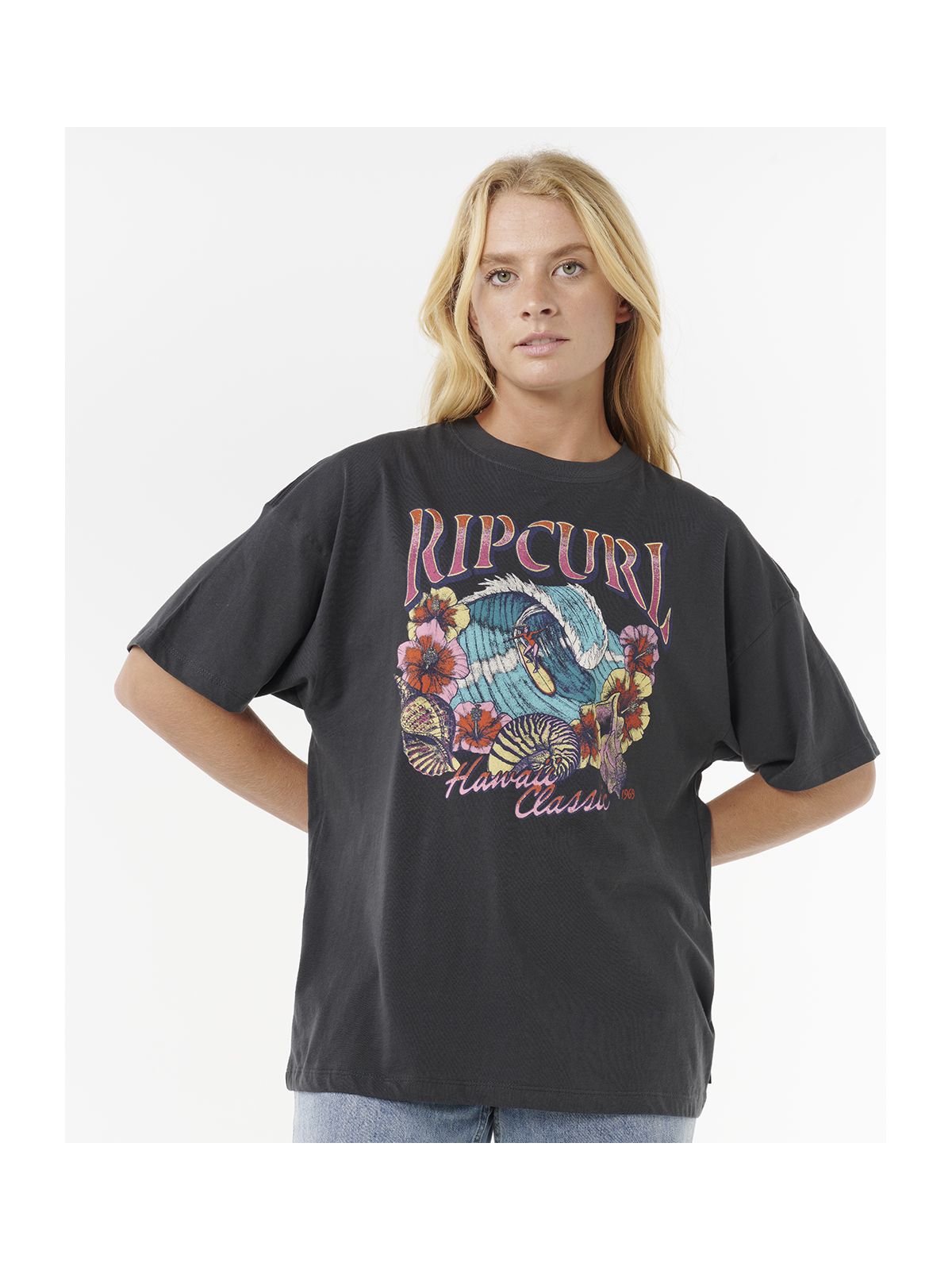 Koszulka RIP CURL WAIKIKI STANDARD TEE czarna