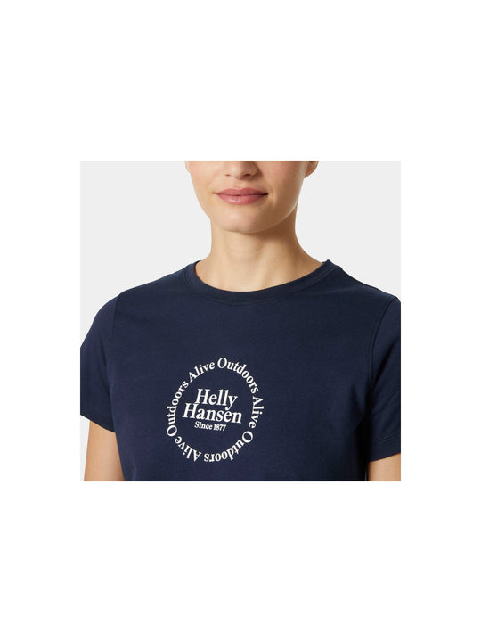Koszulka HELLY HANSEN W CORE GRAPHIC T-SHI granatowy - Adventure Sports
