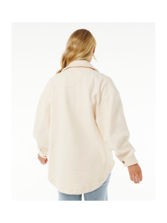 Kurtka RIP CURL HIGH TIDE FLEECE SHACKET biała
