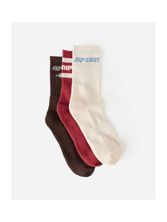 Skarpety damskie RIP CURL Icons Of Surf Sock 3-Pk brązowe
