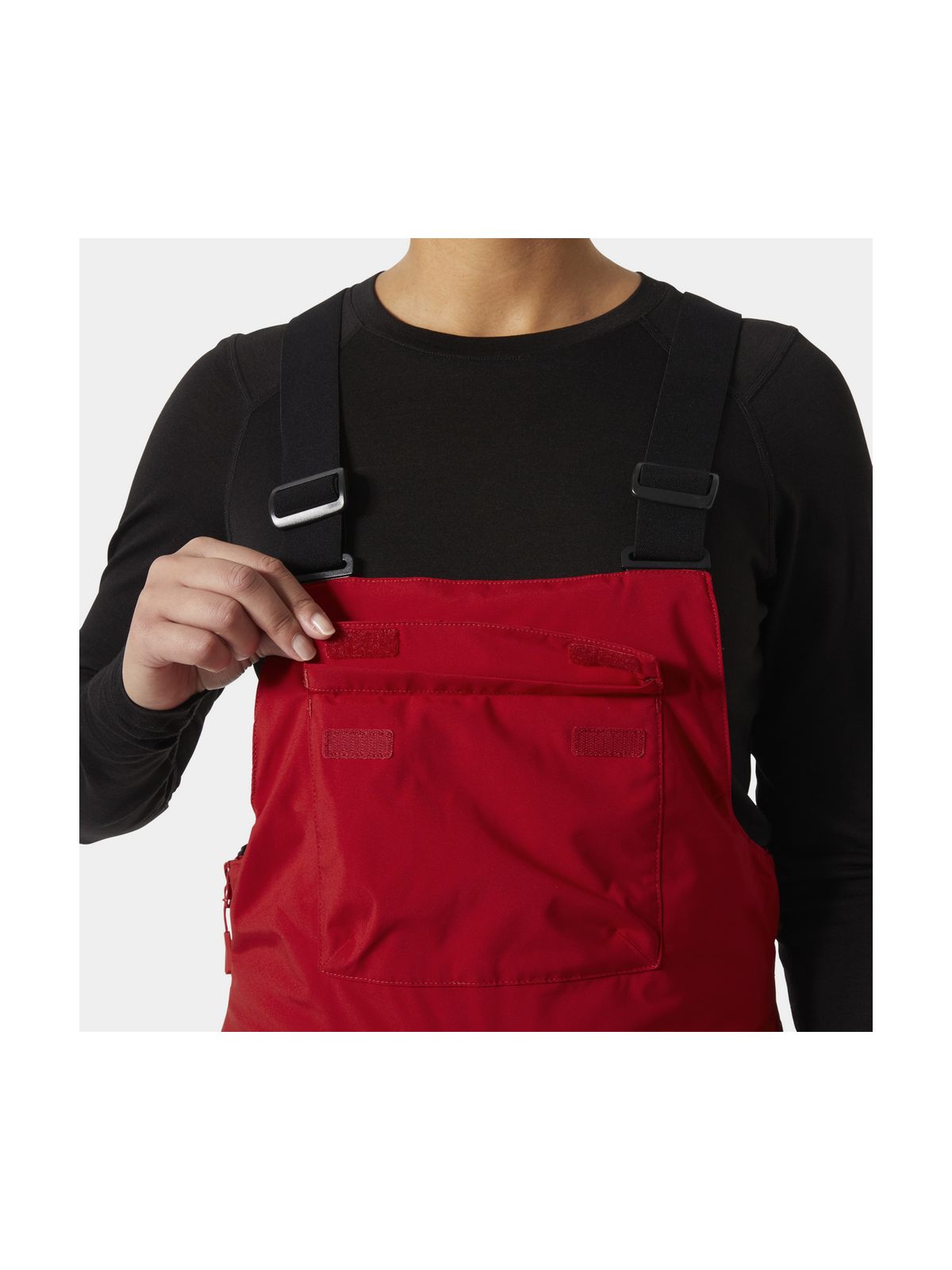 Spodnie narciarskie damskie HELLY HANSEN W LEGENDARY INSULATED BIB PANT czerwone