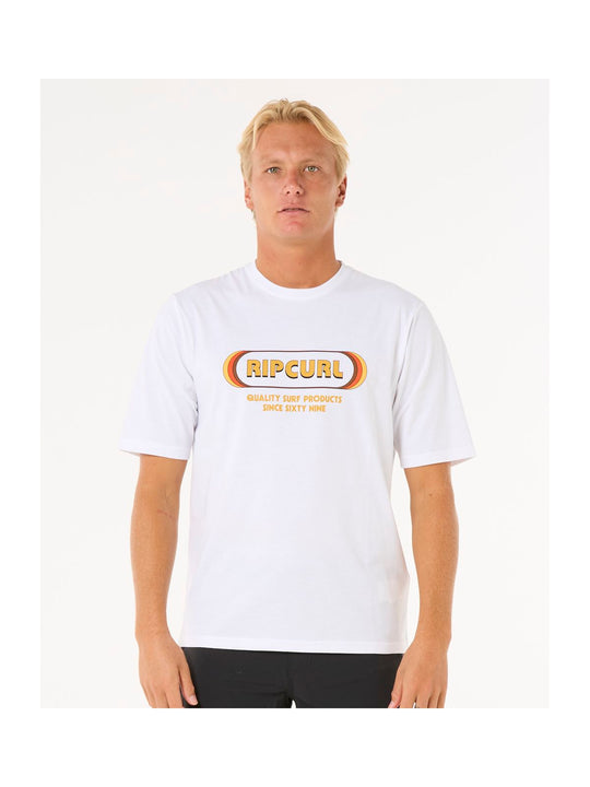 Koszulka z filtrem UV RIP CURL Icons Of Surf Upf S/S biała
