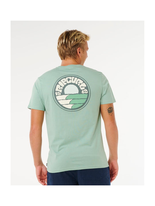 Koszulka męska RIP CURL Pacific Rinse Stacked Tee zielona
