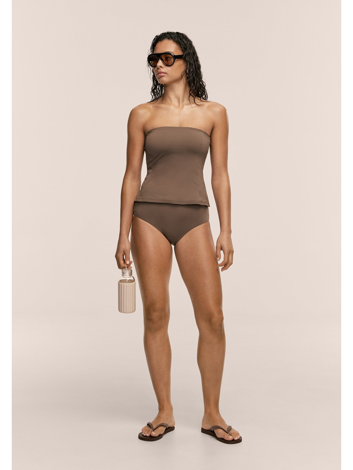 Strój kąpielowy CASALL Tube Bikini Tank Top kolor zielony