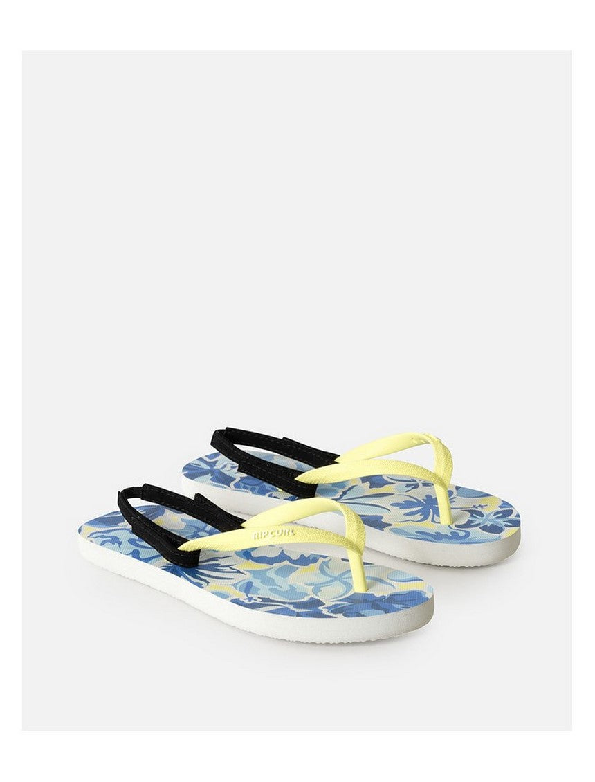 Japonki plażowe dziewczęce RIP CURL Mixed Bloom Open Toe-Girl niebieskie