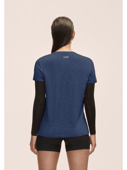 Koszulka treningowa damska CASALL Soft Texture Tee kolor niebieski
