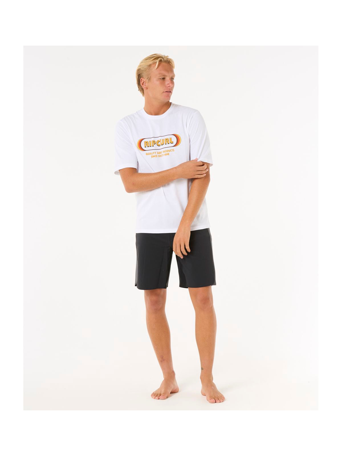 Koszulka z filtrem UV RIP CURL Icons Of Surf Upf S/S biała