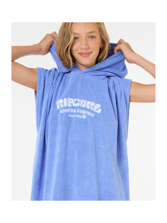 Ponczo plażowe dziewczęce RIP CURL Classic Surf Hooded Towel-Girl niebieskie
