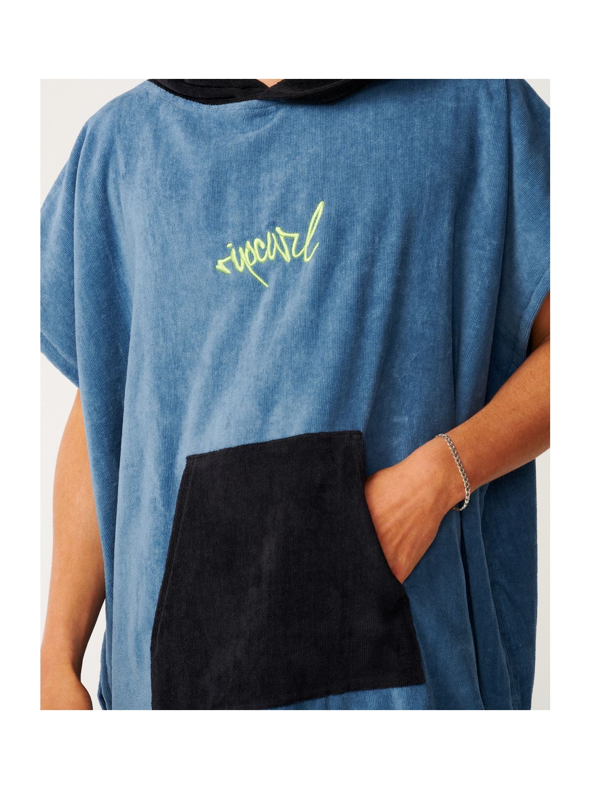 Ponczo męskie RIP CURL Logo Hooded Towel niebieskie