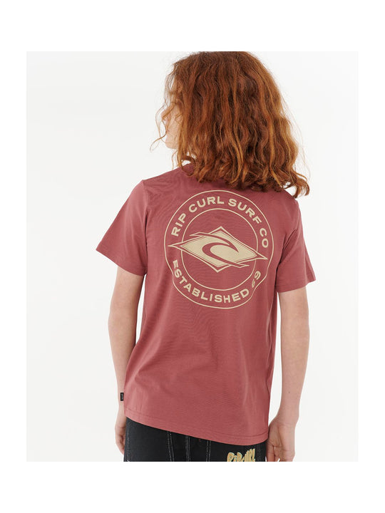 Koszulka RIP CURL STAPLER TEE - BOY czerwona
