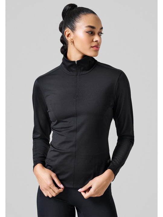 Koszulka damska CASALL Serene Half Zip Long Sleeve kolor czarny
