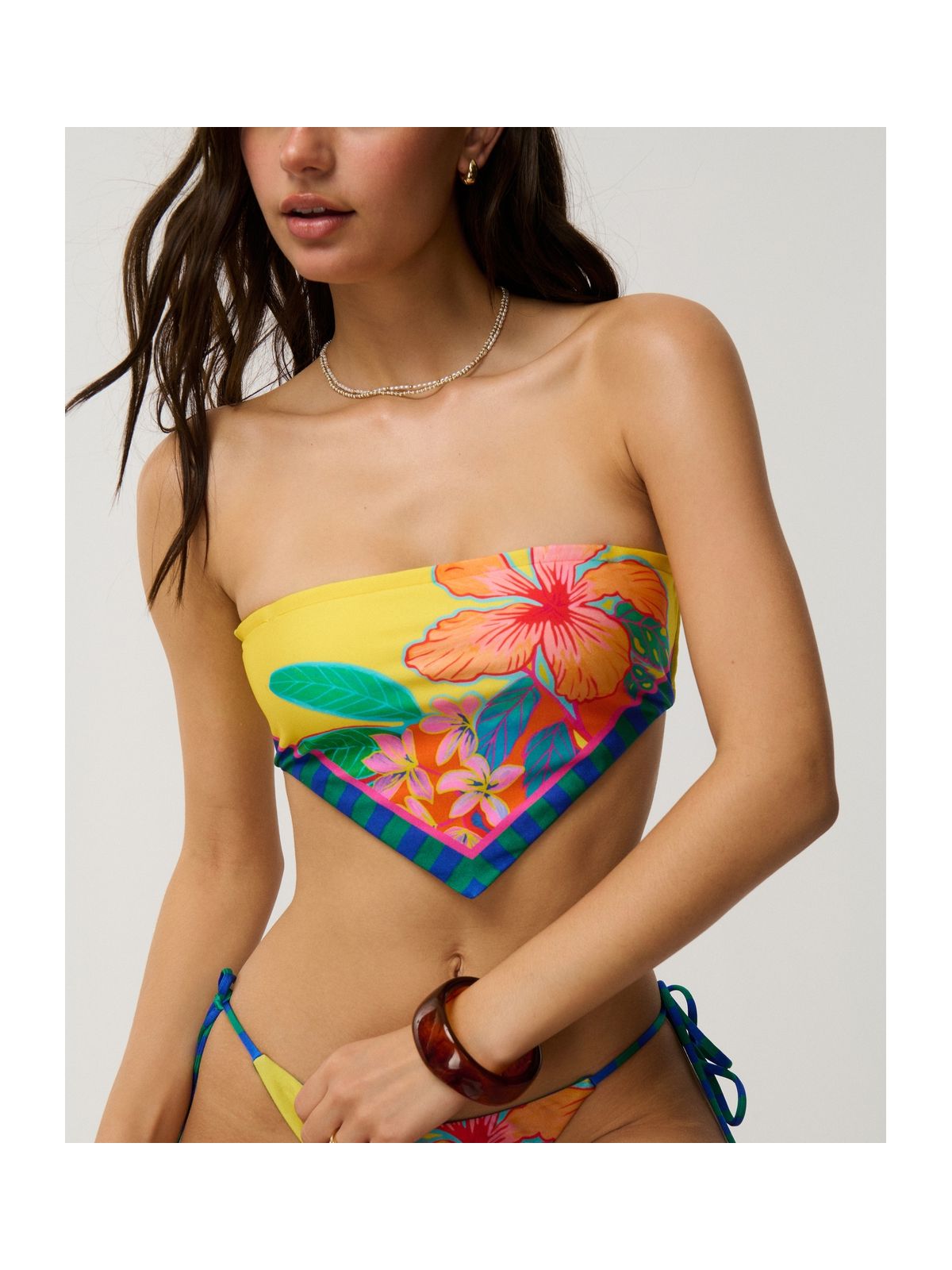 Top damski RIP CURL Bliss Scarf Bandeau Top Zolty