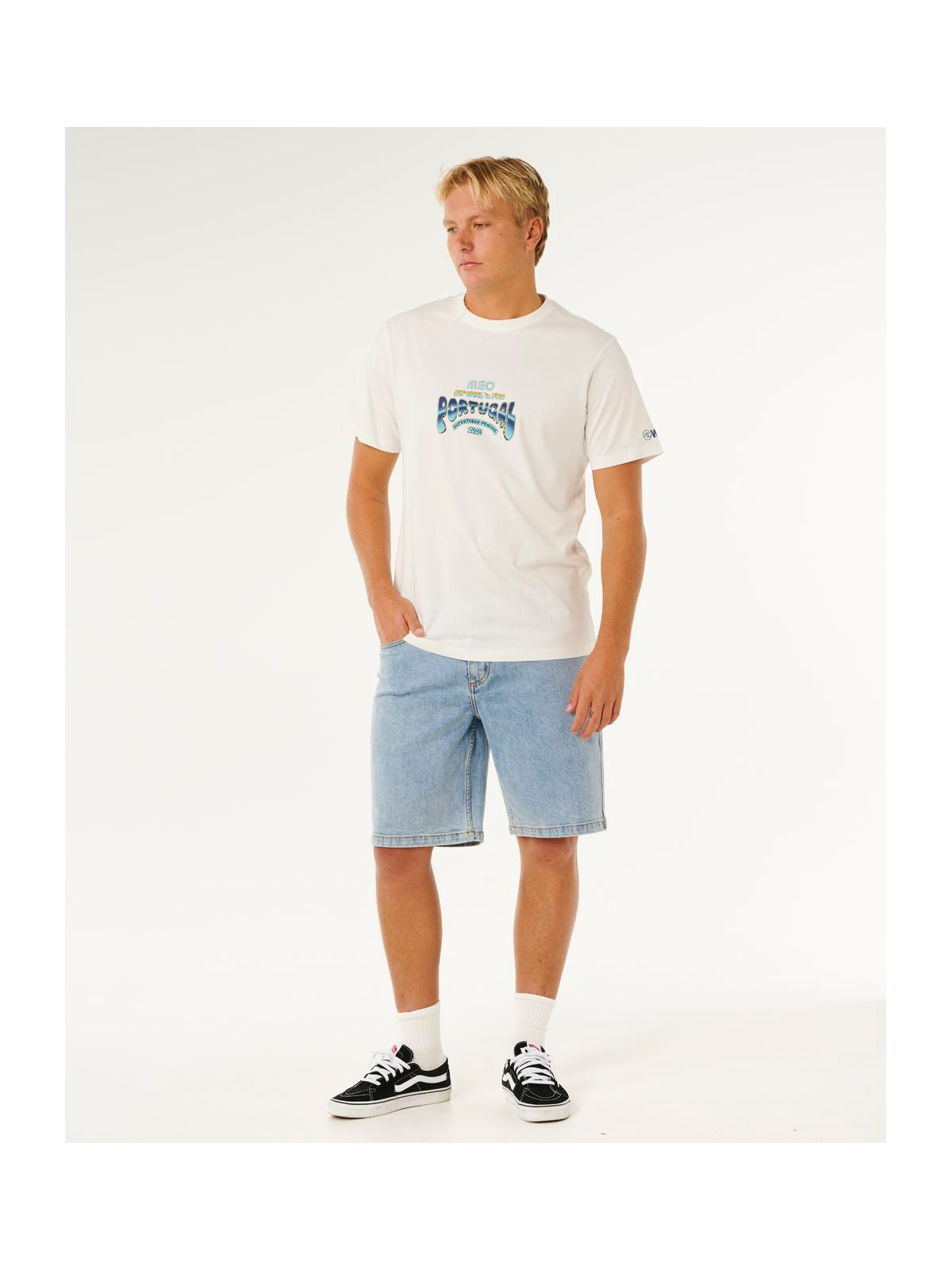 Koszulka męska RIP CURL Meo Peniche Pro 2026 Logo Tee biała