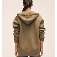 Bluza damska CASALL Easy Oversized Zip Hoodie kolor brązowy
