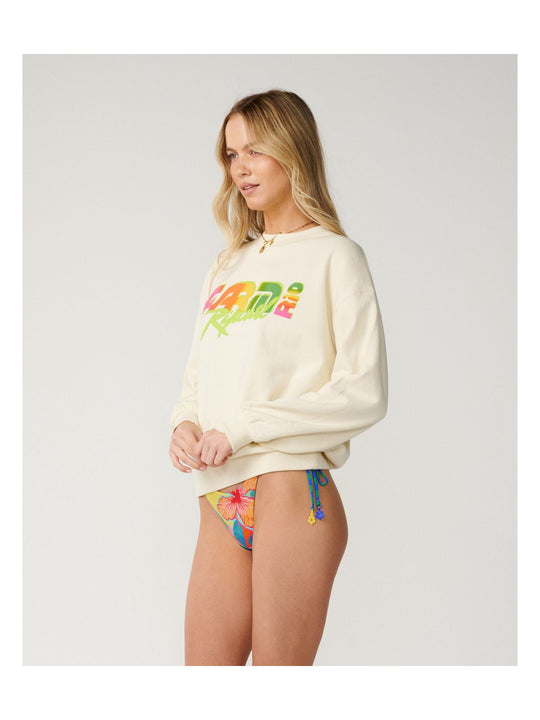 Bluza damska RIP CURL Tropical Groove Oversize Crew żółta
