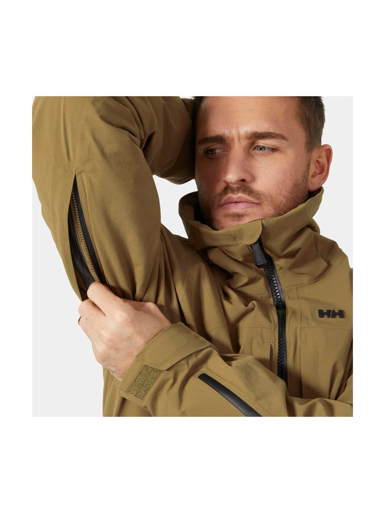 Kurtka narciarska męska HELLY HANSEN ATLAS INFINITY STRETCH JACKET brązowa
