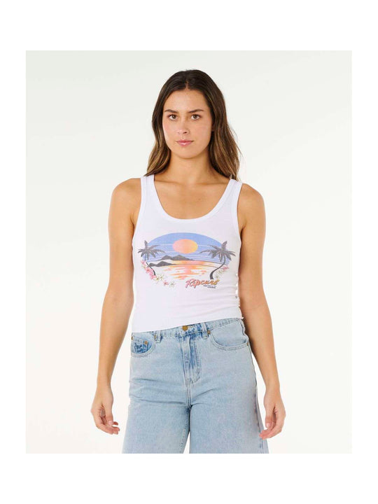 Koszulka damska RIP CURL Hotel Malibu Tank biała
