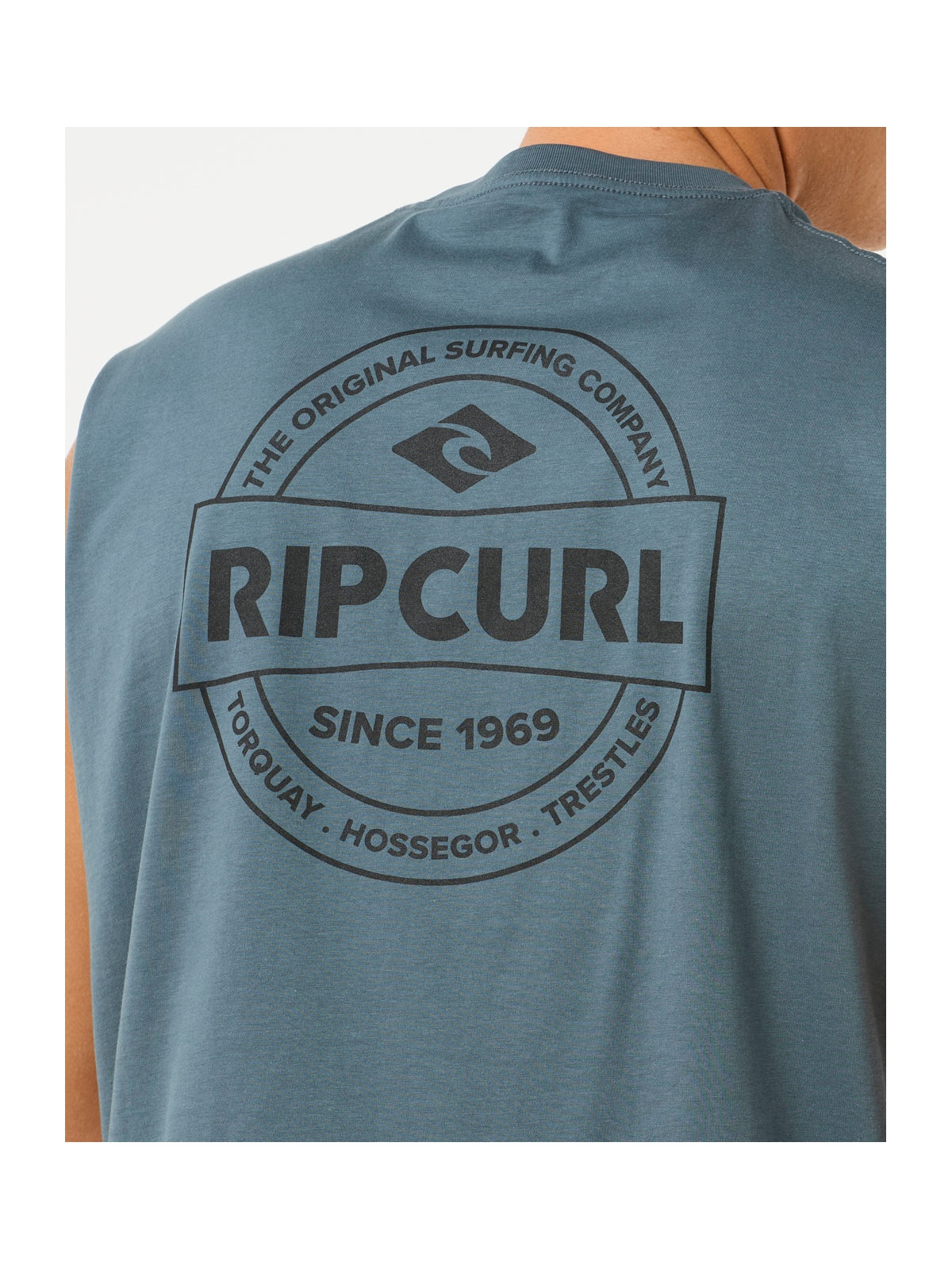Koszulka RIP CURL Stapler Muscle turkusowy