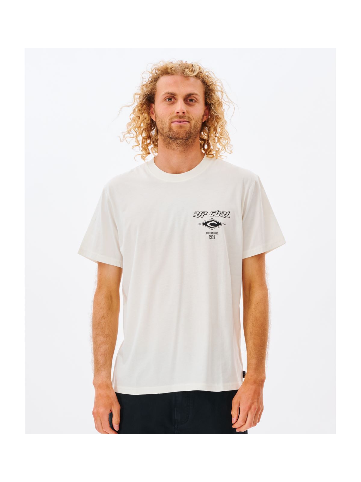 Koszulka RIP CURL Fade Out Icon Tee biały - Adventure Sports