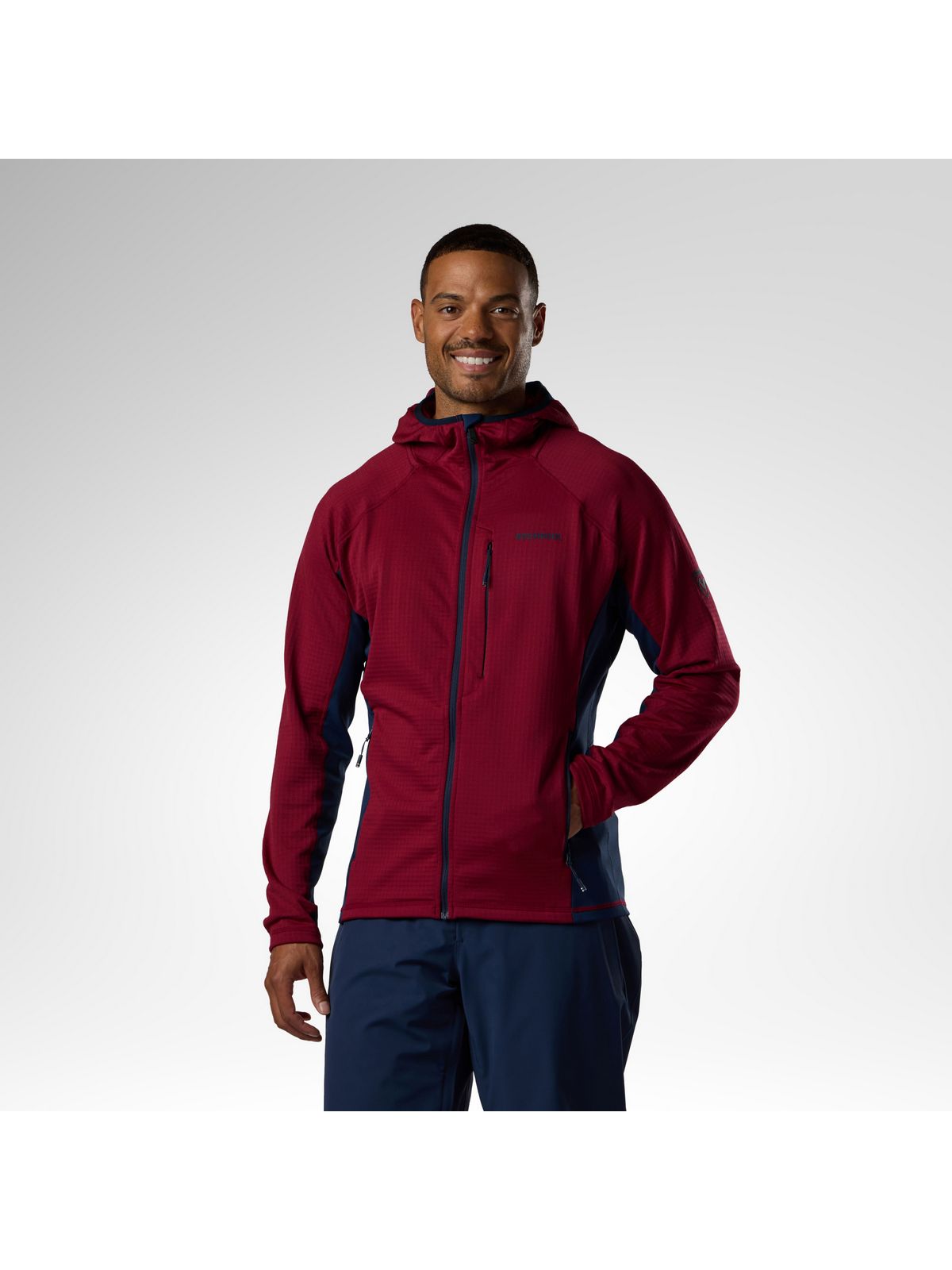 Bluza męska ROSSIGNOL Blackside Mix Fzh Fleece bordowa