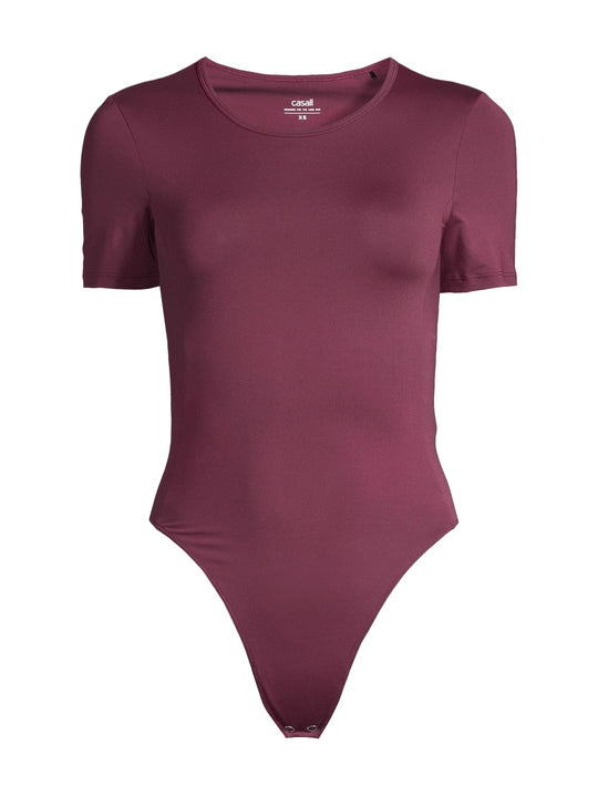 Body CASALL Studio Body Short Sleeve kolor bordowy
