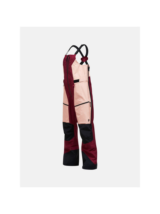Spodnie PEAK PERFORMANCE W Vertical Gore-Tex Pro Bib Pants bordowy
