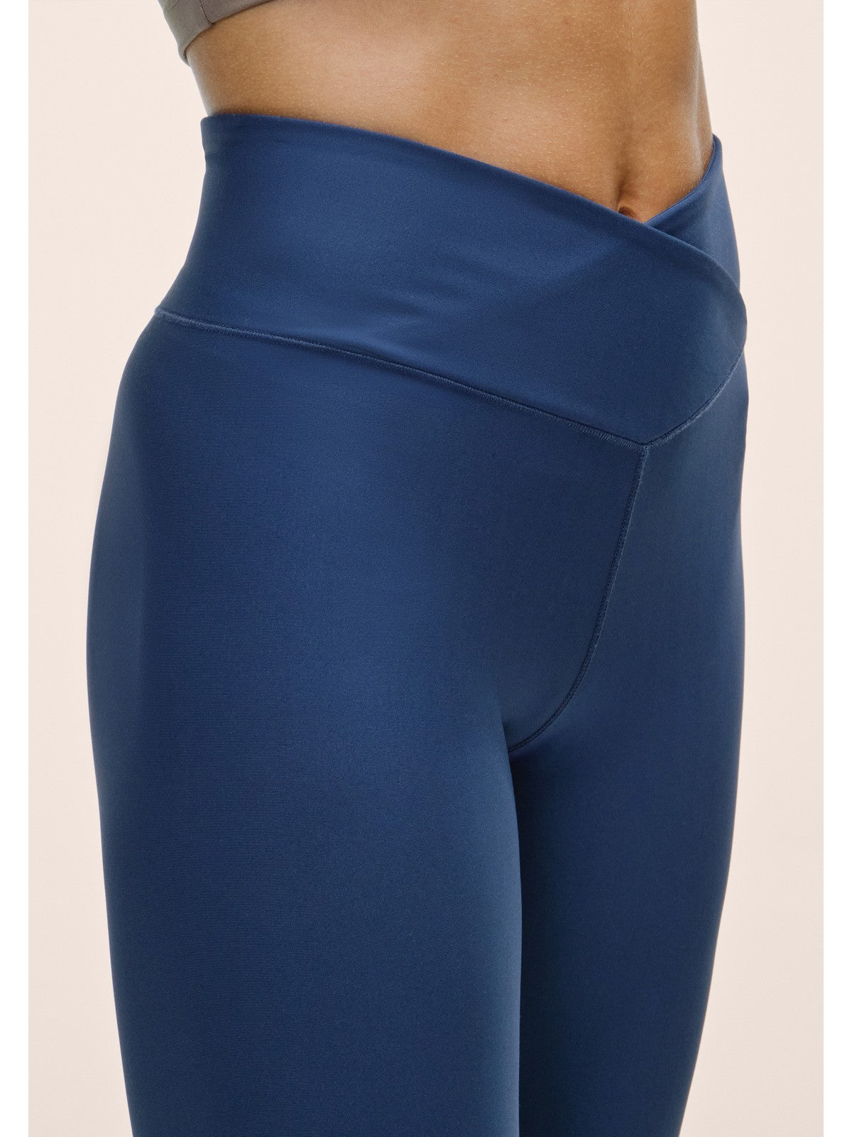 Legginsy damskie CASALL Overlap High Waist Tights kolor niebieski