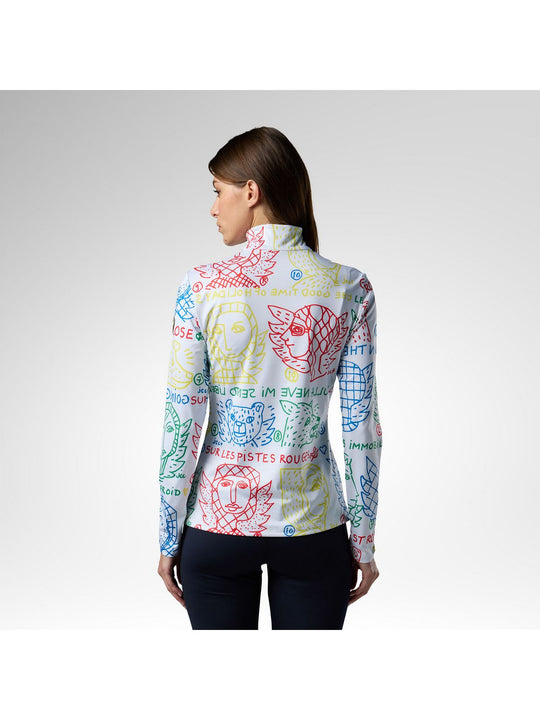 Bluza damska ROSSIGNOL W Jcc Quarter Zip First Layer multikolor
