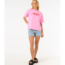 Koszulka damska RIP CURL Surf Puff Relaxed Tee różowa
