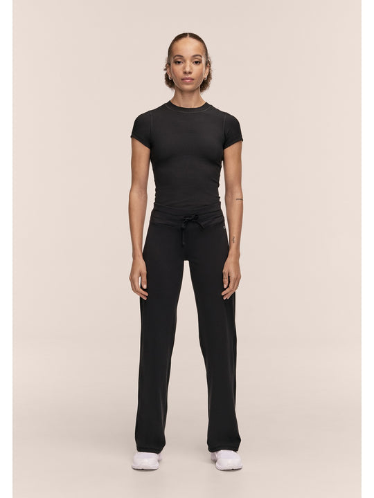 Koszulka damska CASALL Defined Rib Tee kolor czarny
