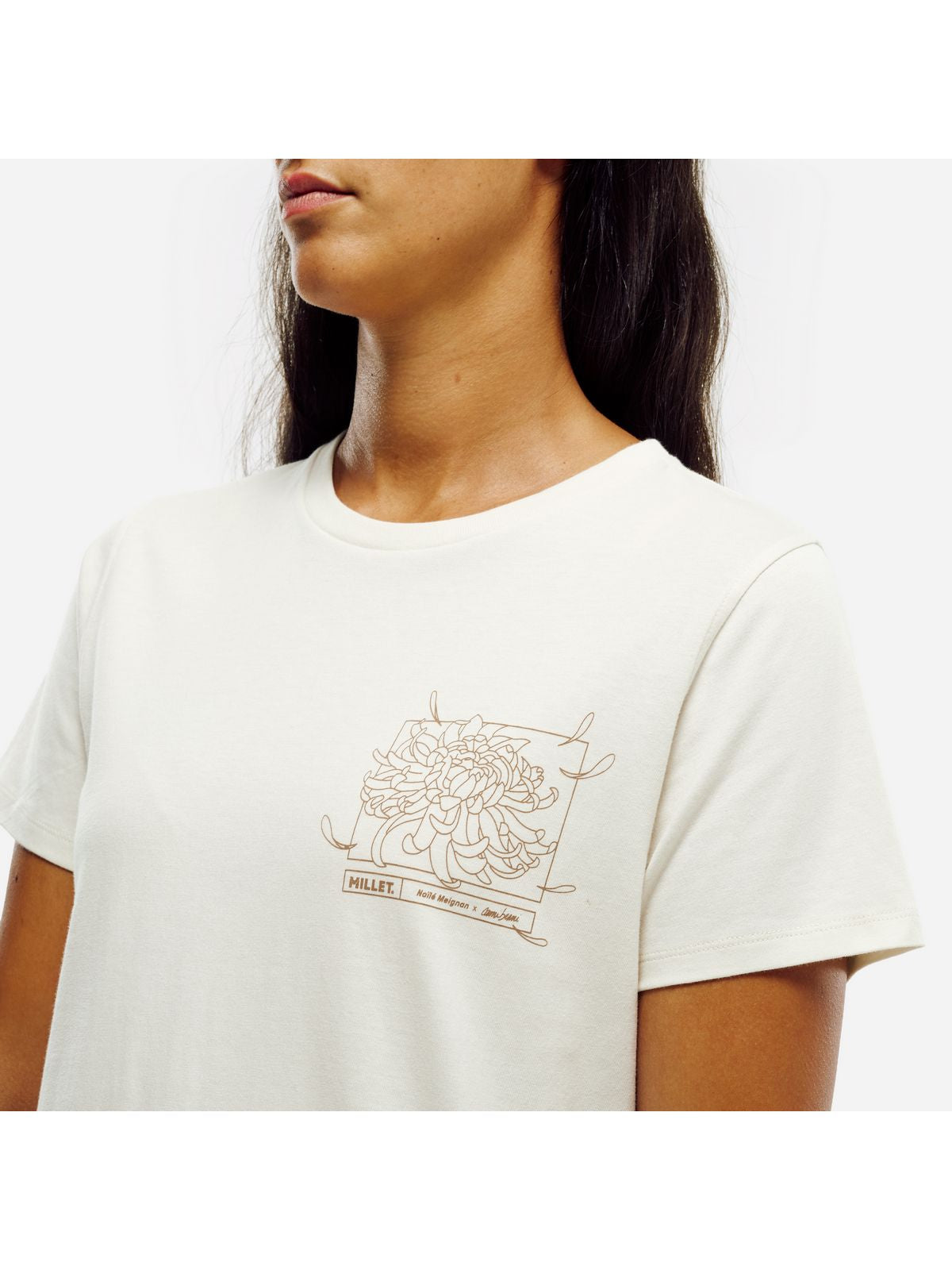 Koszulka damska MILLET Cimaï Collab Ts Ss W beżowa