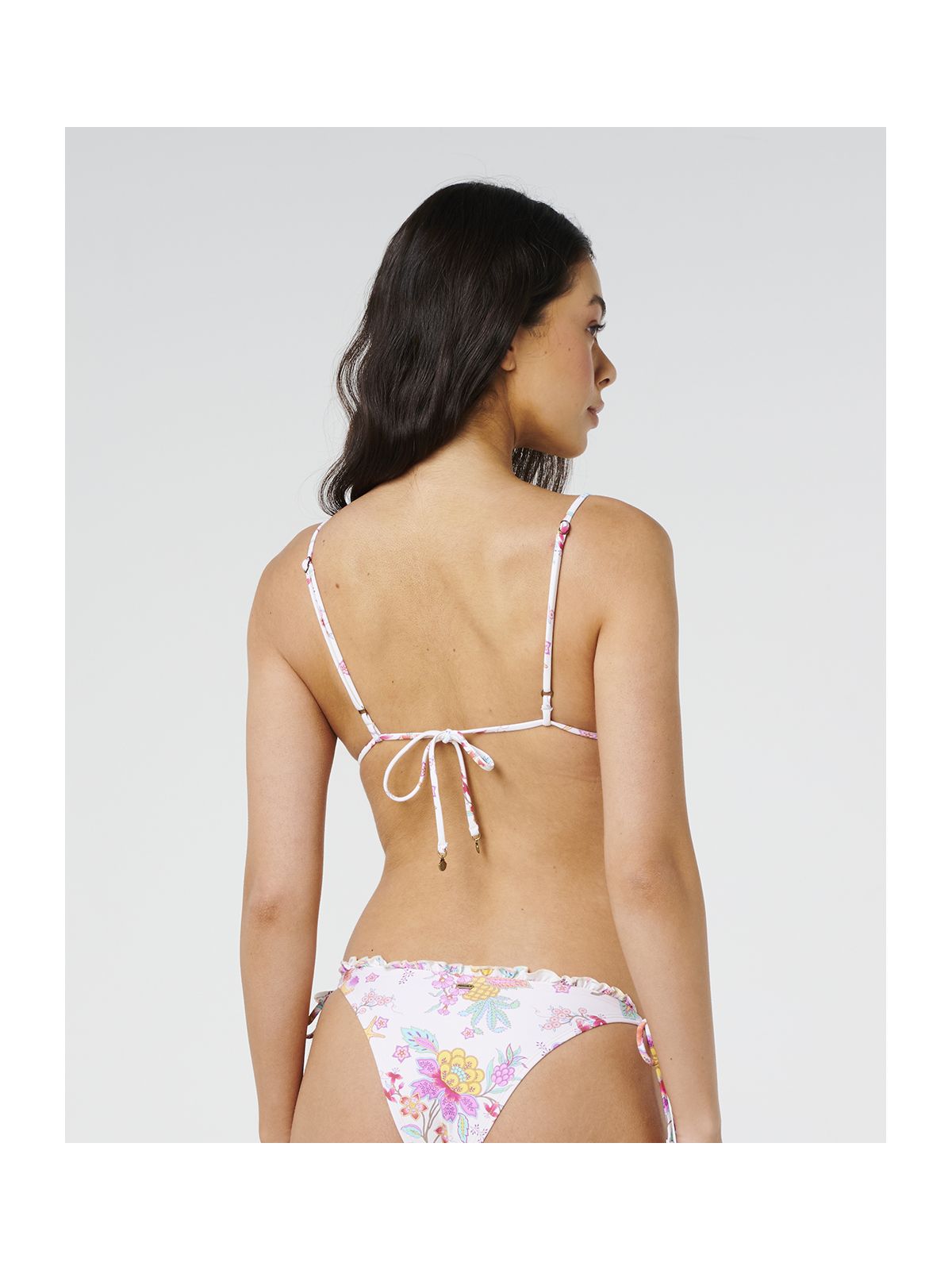 Góra bikini damski RIP CURL Half Moon Bay Sliding Tri beżowe