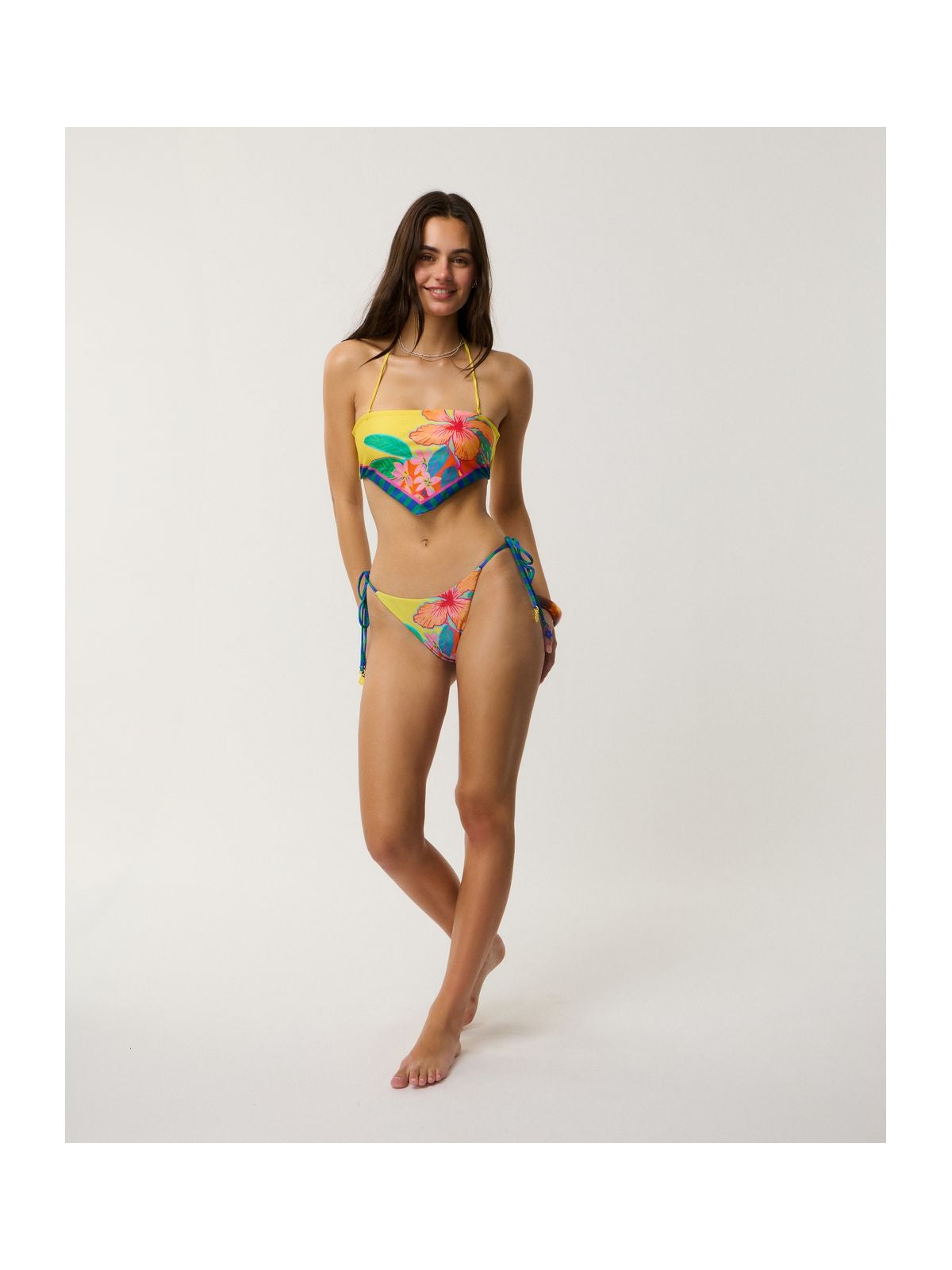 Top damski RIP CURL Bliss Scarf Bandeau Top Zolty
