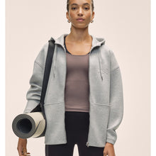 Bluza damska CASALL Scuba Billow Zip Hoodie kolor szary
