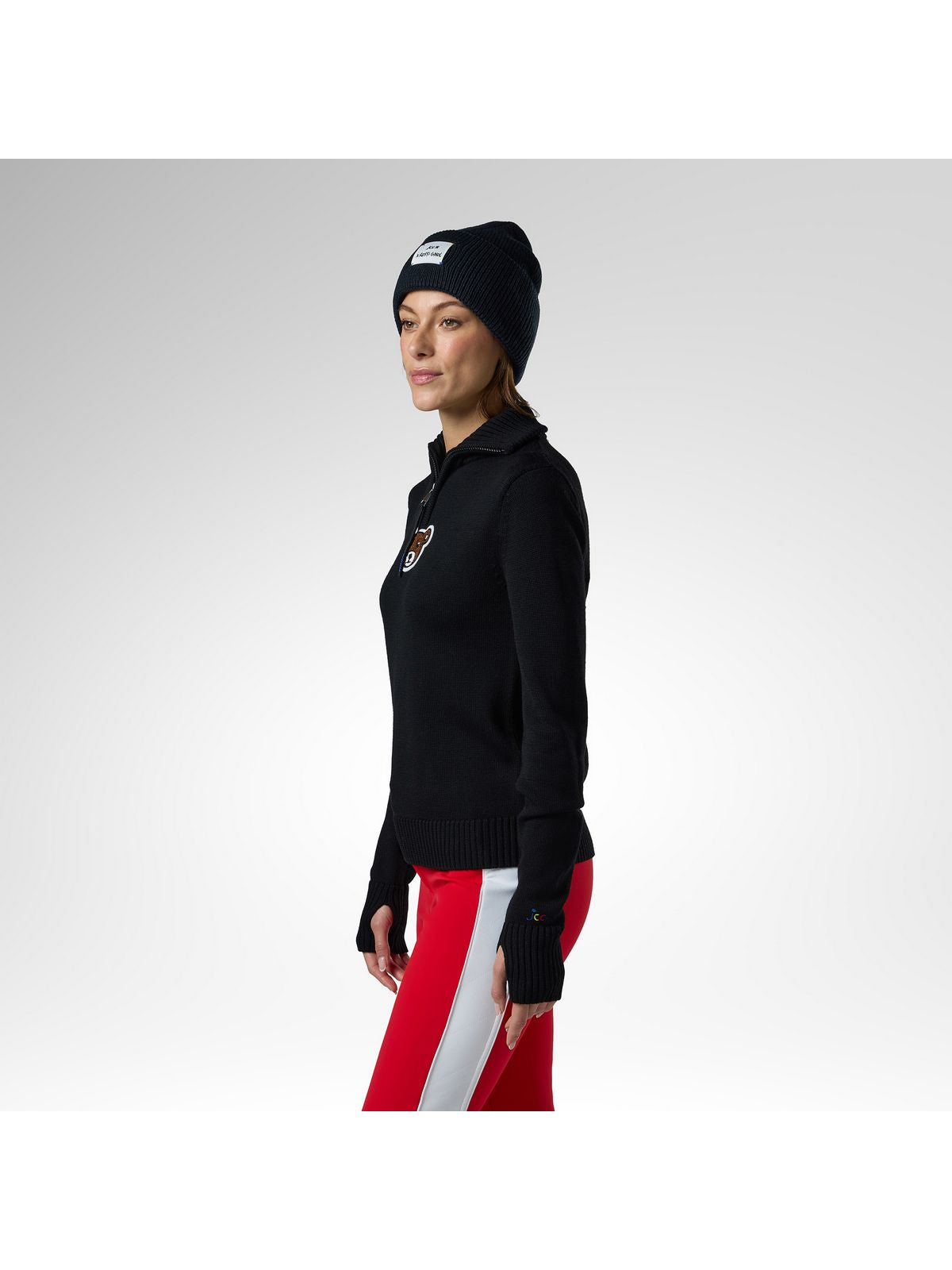 Sweter damski ROSSIGNOL W Jcc Teddy Quarter Zip Sweate czarny
