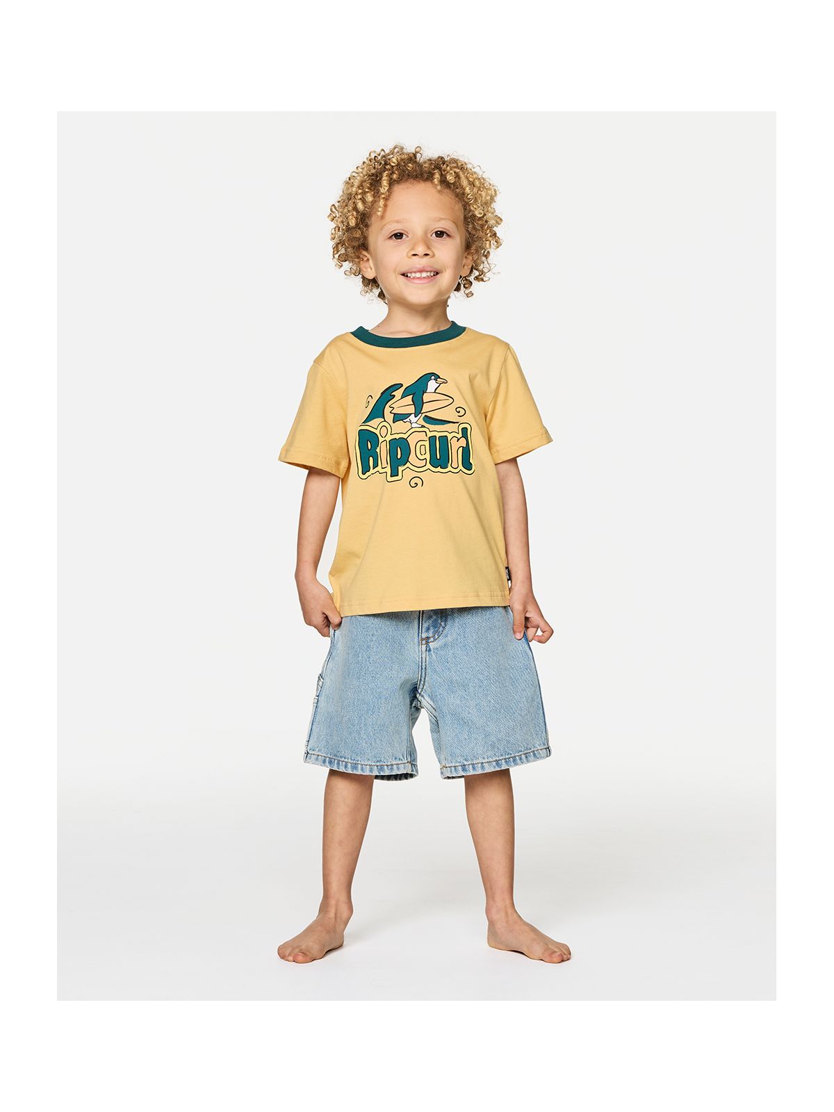 Koszulka juniorska RIP CURL Paddle Out Art Tee-Boy żółta