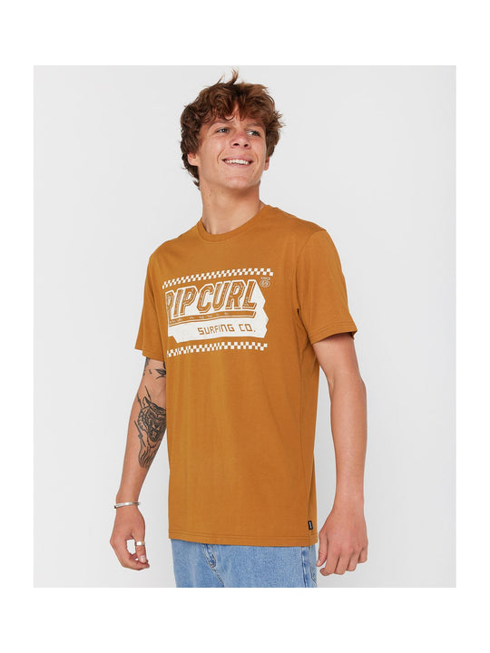 Koszulka RIP CURL SPORTLINE INVADER TEE brązowa
