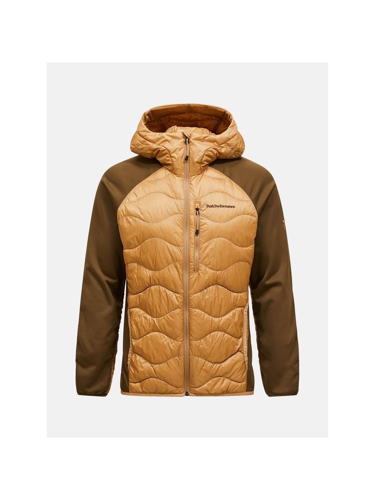 Kurtka PEAK PERFORMANCE Helium Down Hybrid Hood Men brązowy